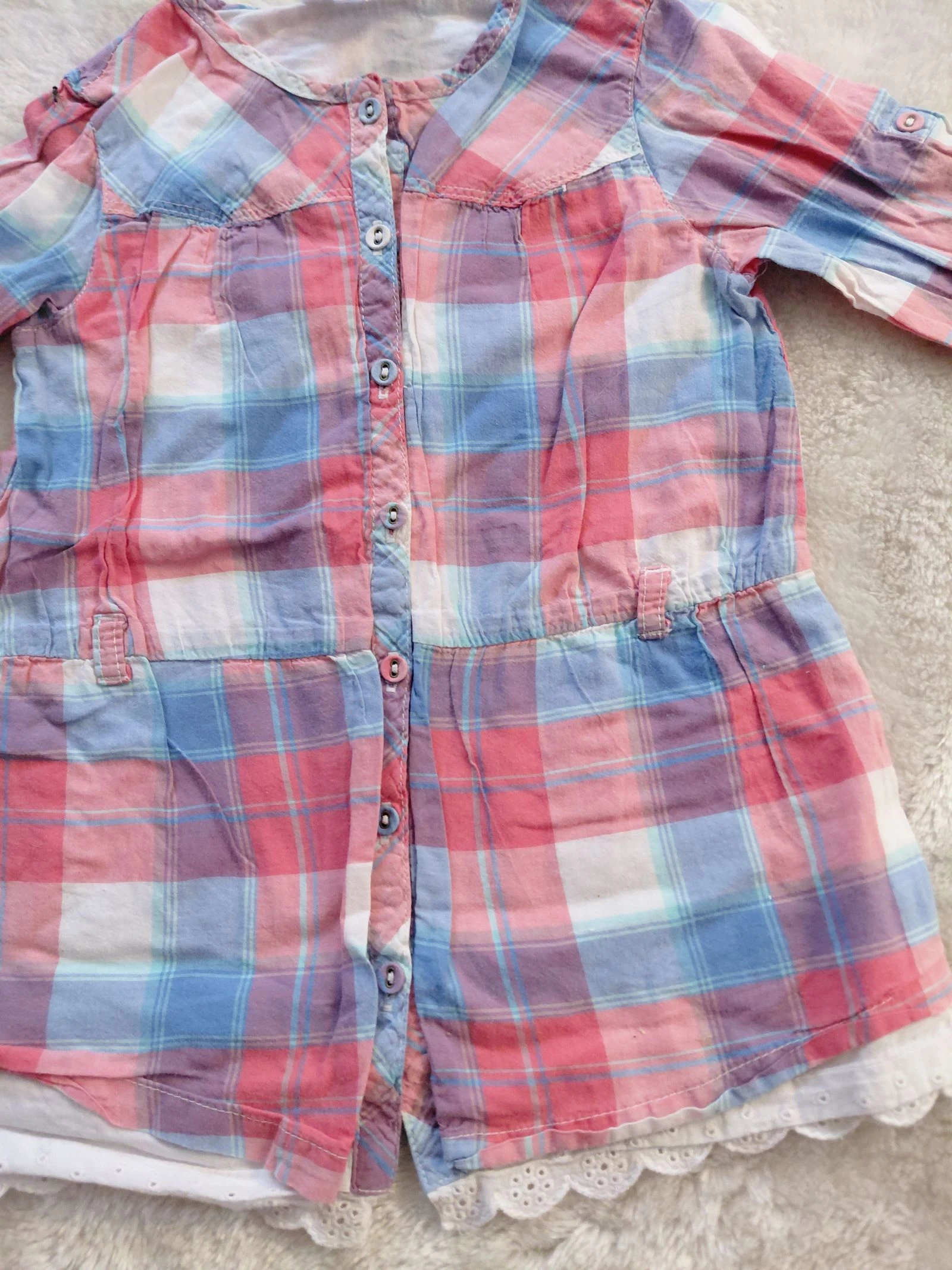 Geruite hemdjurk kid kanaï 24 maanden 86 cm – photo 2